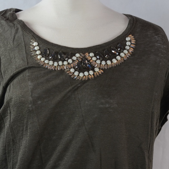 Gerry Weber Embellished Tee Shirt Style Top SZ L/XL - Picture 2 of 7